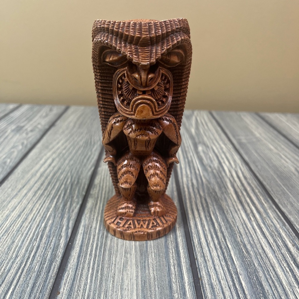 Vintage Coco Joe's Hapa Wood Tiki Bookend Figurine Made in Hawaii